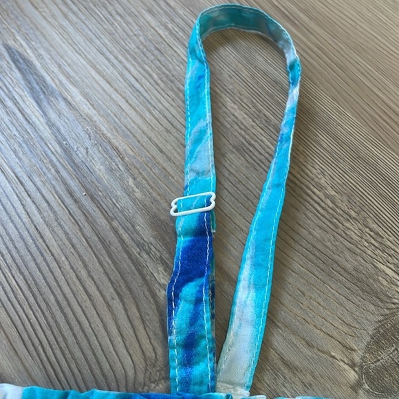 Lane Bryant Blue Floral Leaf Shirred Babydoll Spaghetti Strap Top Size 22/24 NWT - Picture 9 of 12